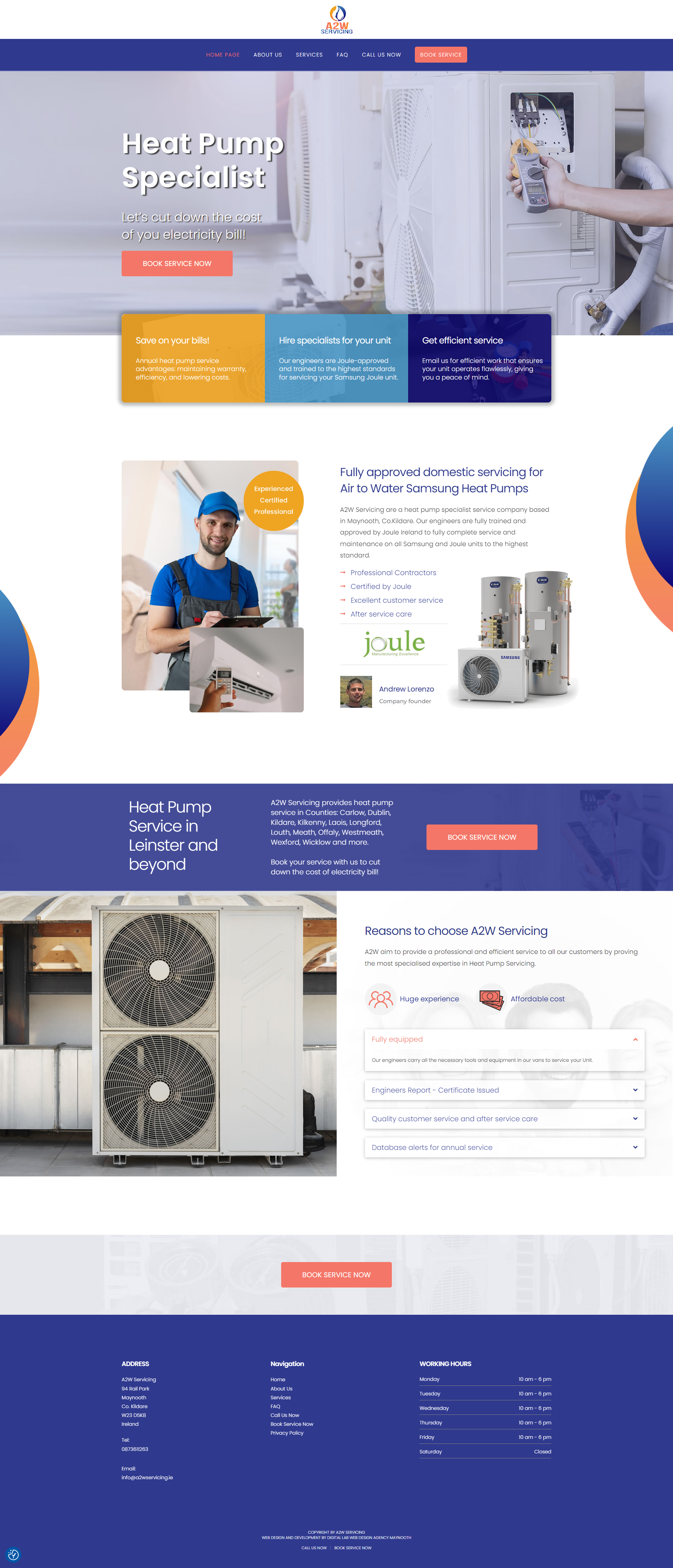 Web Design Maynooth for A2W Servicing