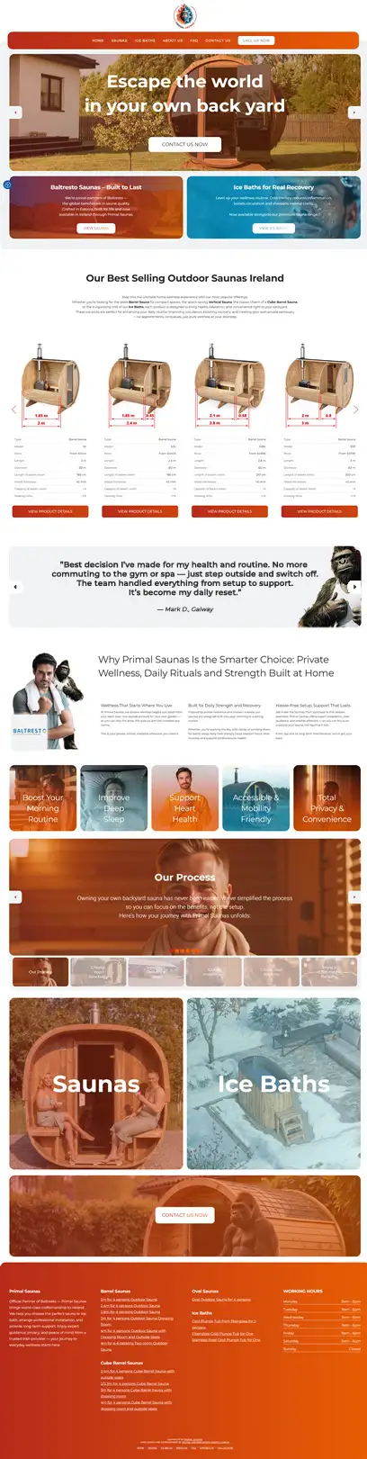 Primal Saunas Web Design Agency Dublin Graphic Design